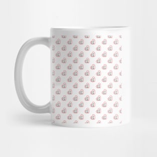 Cute Love Heart And Cats Pattern Mug